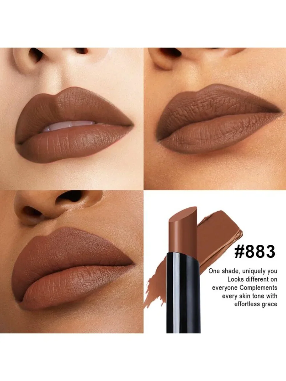 Women's 883#- Nuetral Nude Long Lasting Waterproof Velvet Matte Stick Lipstick